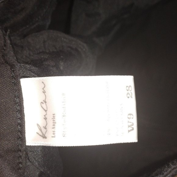 Black Distressed KanCan Jean Shorts 28/9 - Picture 4 of 5